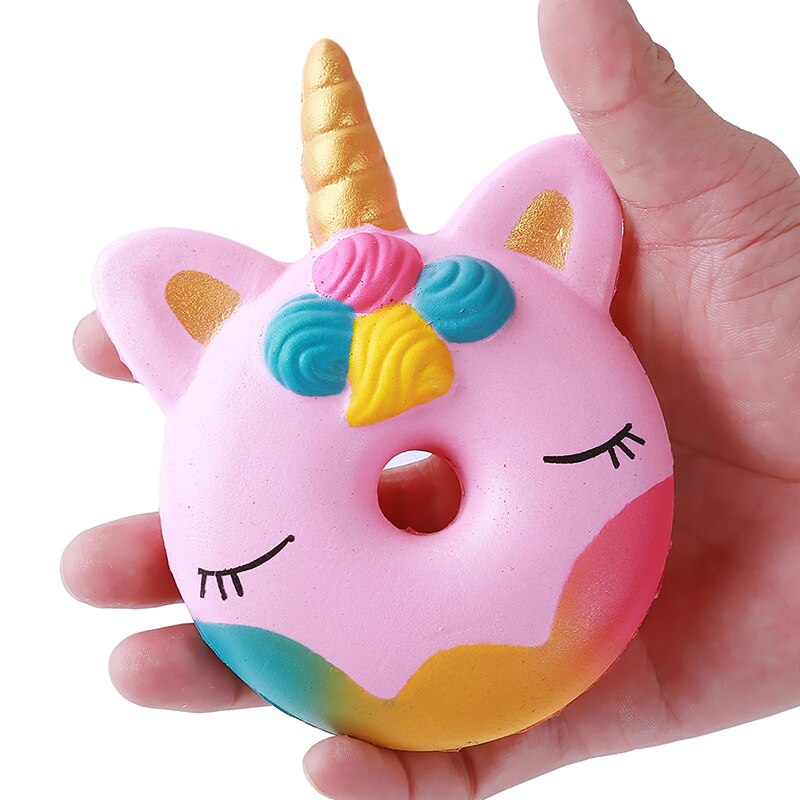 Squishi Jumbo Squishy Toys Children Slow Rising Antistrss Toy Cat Simulation Food Bread Squishies Stress Relief: pink Donut