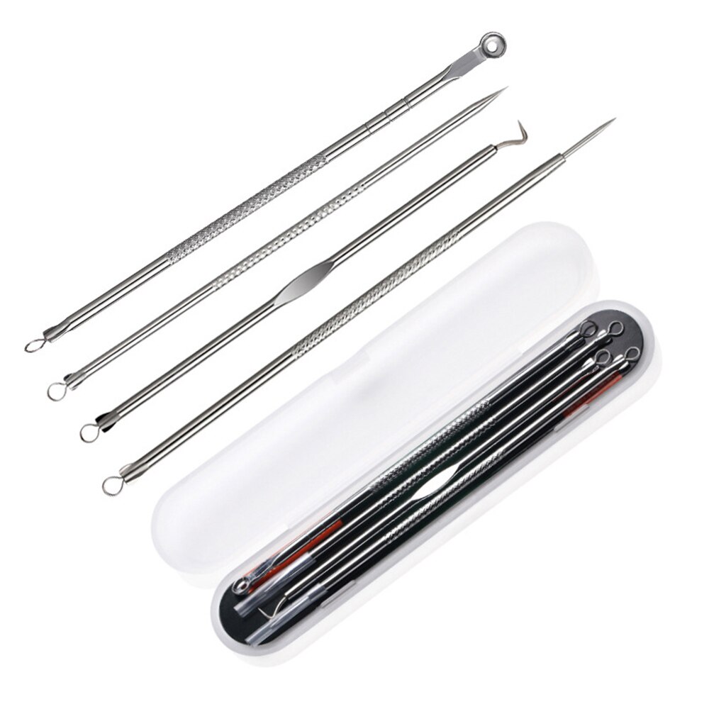 4-w-1 usuwająca zaskórniki urządzenie robić usuwania trądziku ekstraktor komedonowy zestaw pryszcz trądzik skaza narzędzia robić usuwania zestaw dla pielęgnacja skóry twarzy