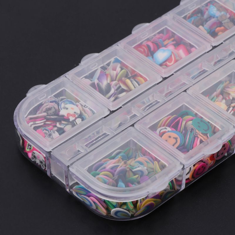 Slime Beads Box Fruit Slice Sprinkles Slime Filler For Handgum Foam Fluffy Slime Clay Mud DIY Supplies Decoration Toys Slime Acc