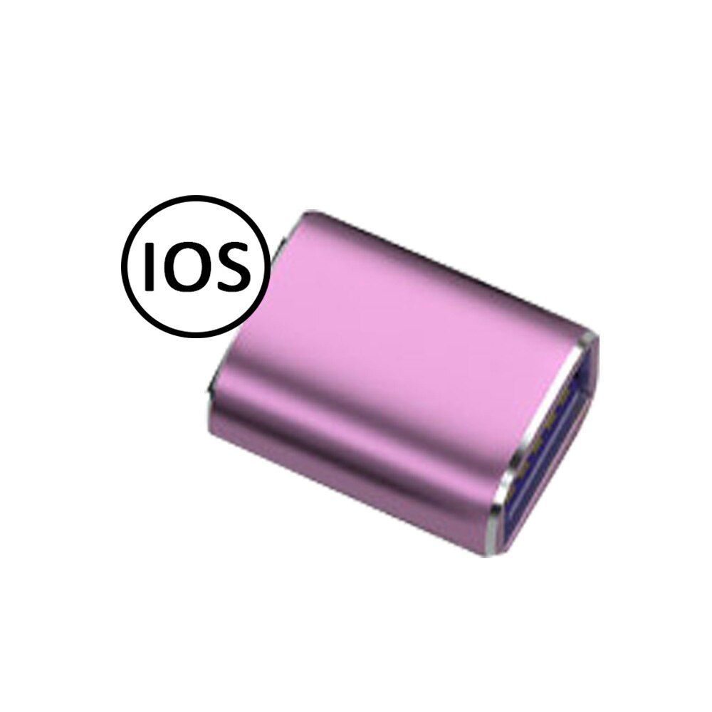 Hembra USB para USB un adaptador de cámara convertidor de datos tarjeta SD de disco U corto OTG para iPhone 12 11 Pro XS MAX XR X 6 6S 7 7 8 Plus: Rose Pink