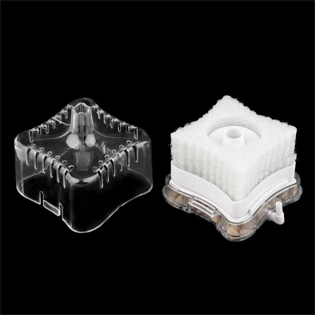 Acryl plastic zuurstof lucht aangedreven biochemische spons aquarium super actieve kool waterfilter aquariumfilter
