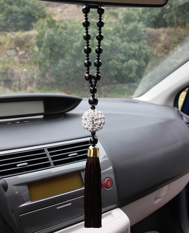 Auto Hanger Achteruitkijkspiegel Opknoping Ornament Boeddha Kralen Replica Ball Lucky Charm Hanger Hangings Auto Interieur – Grandado