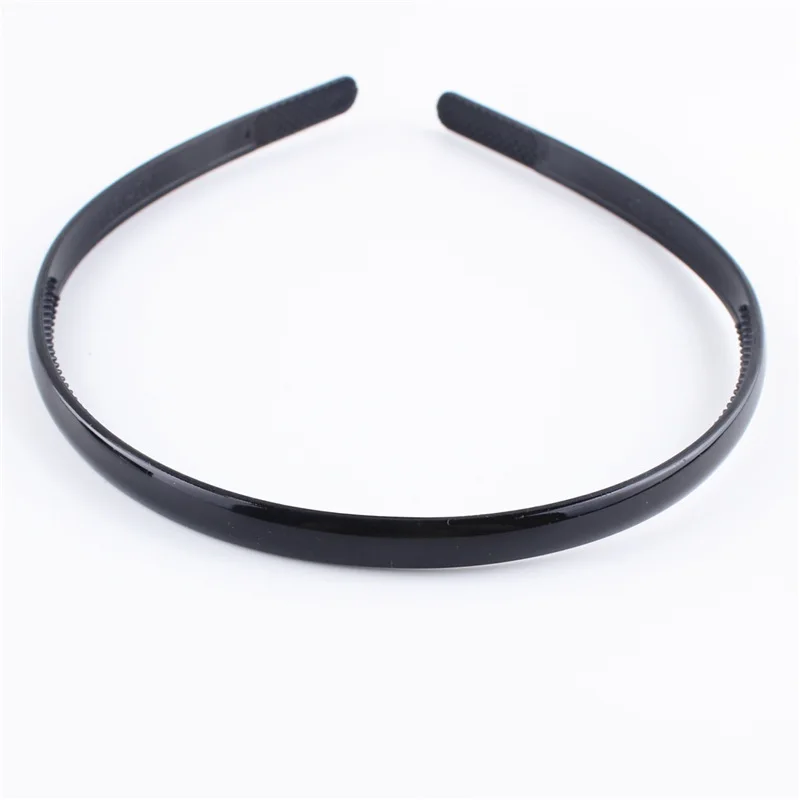 Diadema de pelo ondulado para hombre y mujer, diadema deportiva, accesorios para el cabello, color negro, Unisex: 0.7cm