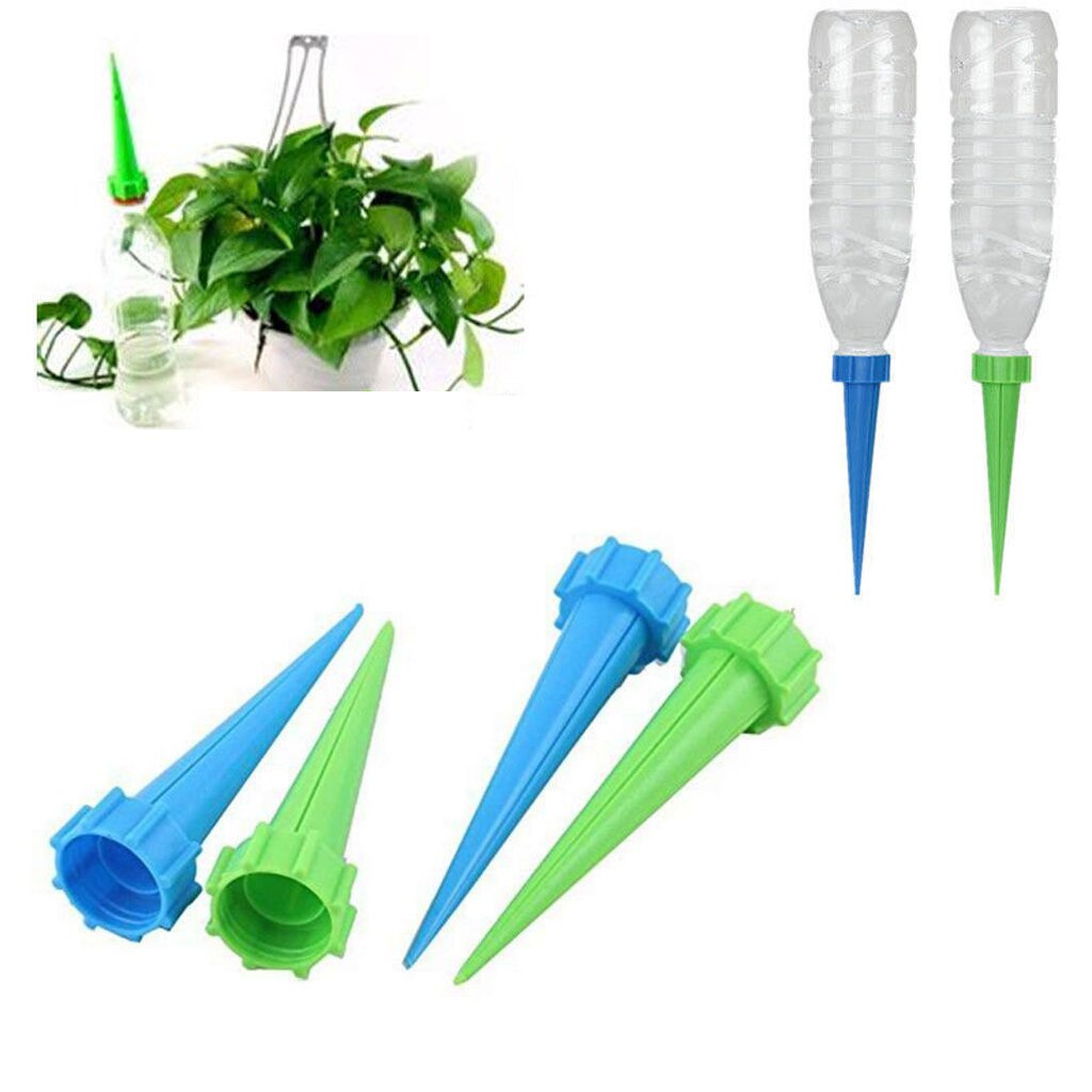 12 pieces/batch automatic garden cone watering spike plant flower water supply bottle irrigation skill tool