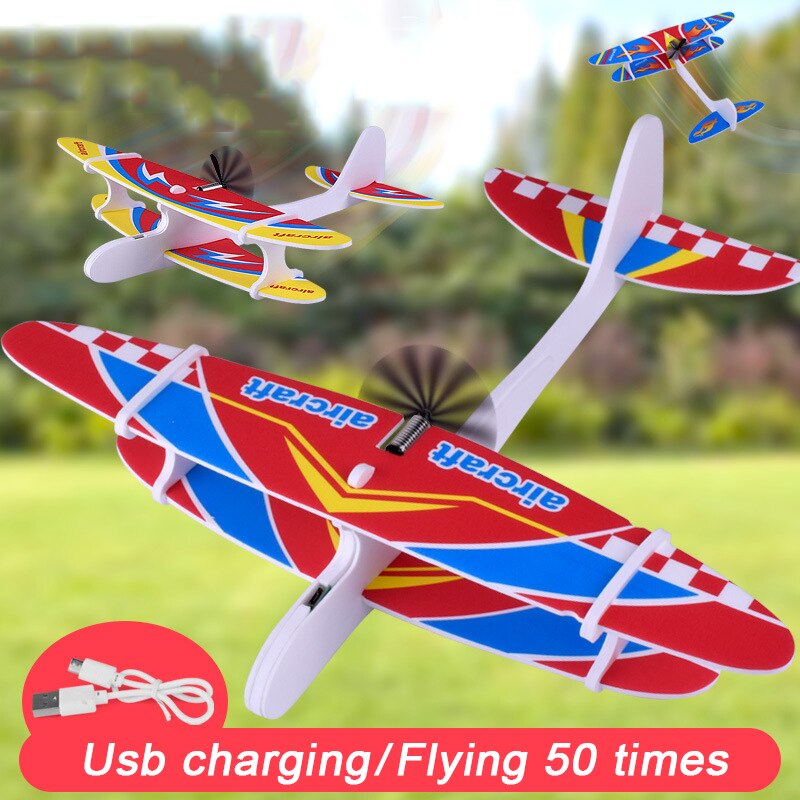 Jet de main planeur avion condensateur avion électrique mousse avion jouet extérieur plus récent bricolage planeur mousse RC Drone d'anniversaire