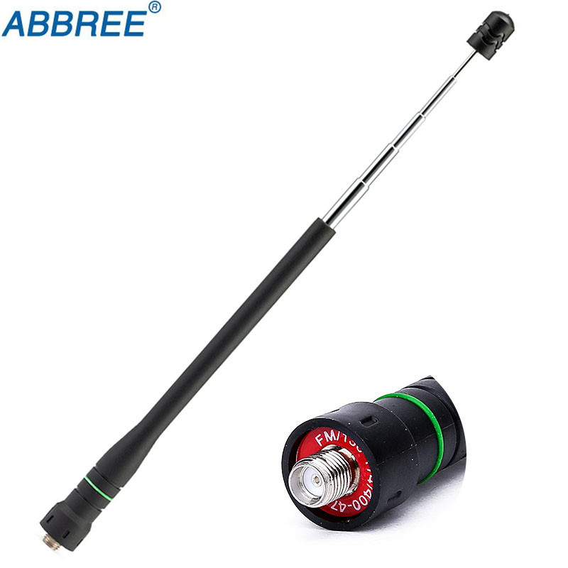 Abbree High Gain Dual Band Telescopische Antenne SMA-F Vrouwelijke Voor Walkie Talkie Baofeng UV-5R BF-888S UV-82 UV-XR UV-9R Plus Radio