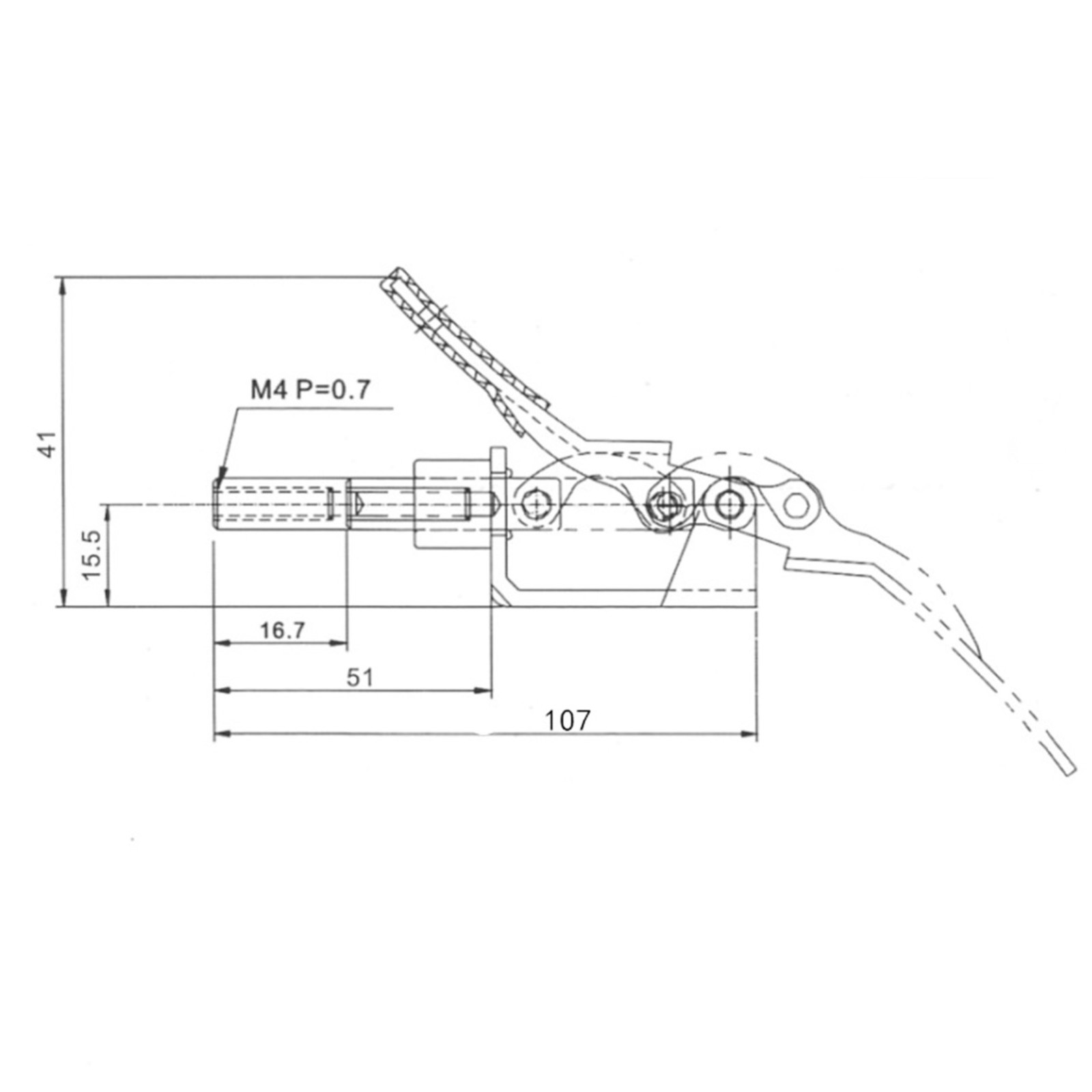 1 Piece Set GH-301-AL Stainless Steel Jig Pull Horizontal Jig Woodworking Tool Quick Release Fixture Welding Fixed Elbow Clip