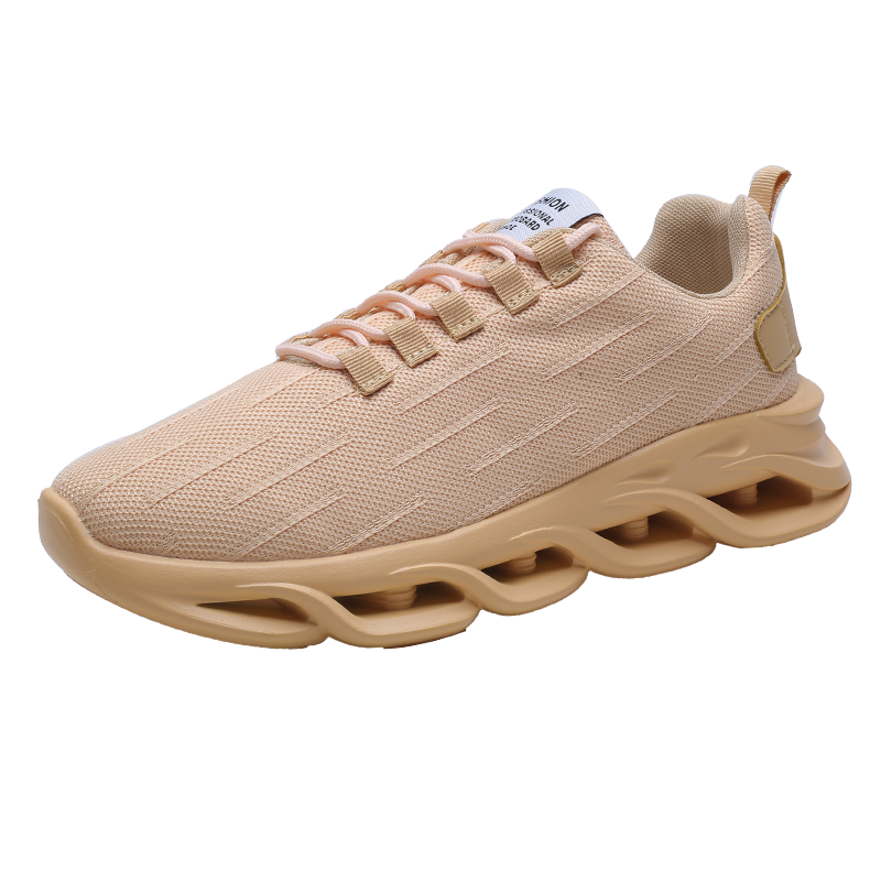 Platåsko herre sports blade joggesko mann lettvekts sko joggesko for menn snøring pustende myk tennissko  h2: Brun / 7