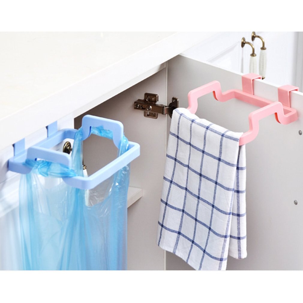 Solid hängande köksskåp skåpdörr baksida sopställning sopställning stil förvaring hink sopsäckar hängande hållare