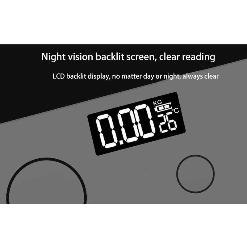 Tempered Glass Digital Body Weight Scale USB Charging LCD Bathroom Scales Weight Monitor Body Fats Scale