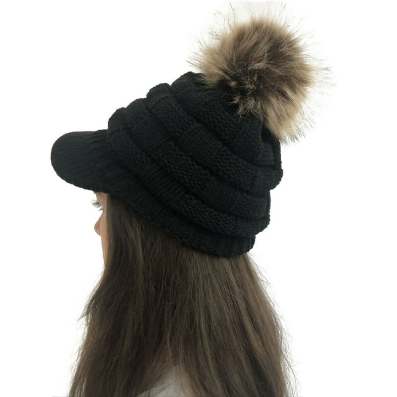 Damen Ente Zunge betroffen Kappe Frauen Warme Gestrickte Wolle Baskenmütze Hütte Mütze Geflochtene häkeln Ski Deckel wickeln Elegent headcaps