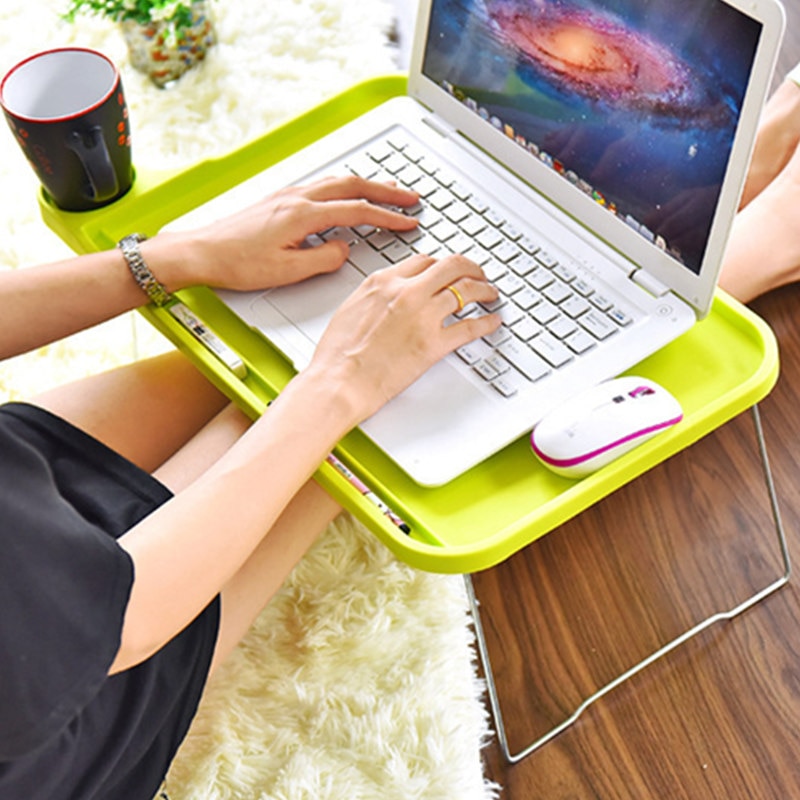 Alwaysme laptop bord notebook skrivebord floralby sovesofa bakke bord med foldbare ben laptop morgenmad seng bakke til at spise studere