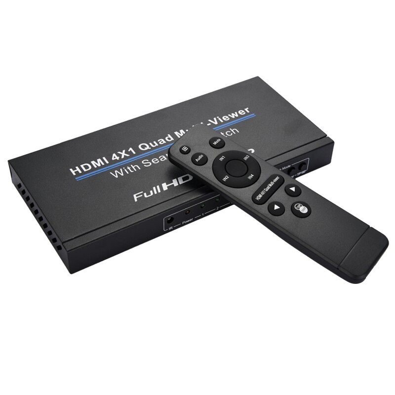4X1 Multi-Viewe HDMI Quad Sn Real Time Multiviewer with HDMI Seamless Switcher Function Full 3D 1080P Switcher for PC(EU Plu