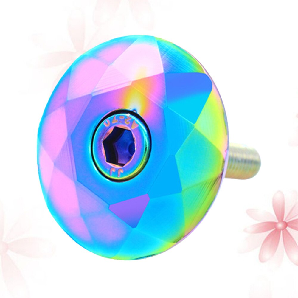 1Pc Aluminium Bike Headset Cover Mtb Headset Accessoires Op-Racefiets Hoofd Onderdelen Met Bout (Kleurrijke): Default Title