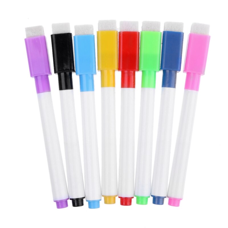 1 Set Magnetische Whiteboard Pen Uitwisbare Marker Kantoor Schoolbenodigdheden 8 Kleuren