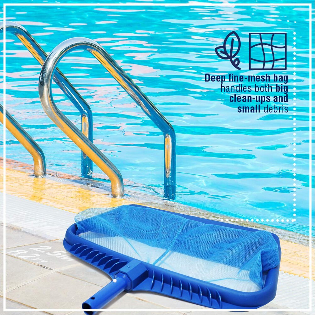 ! 50cm tålig plast sopblad kratta finmaskigt nätskimmer pool nät damm spa rengöringsverktyg set för