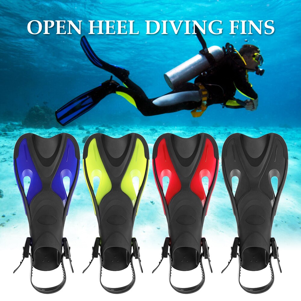 erwachsene/Kinder Anti-slip Schwimmen Flossen Verstellbaren Riemen Tauchen Flossen Offener Ferse Schwimmen Flossen Flossen Schnorcheln Scuba ausrüstung
