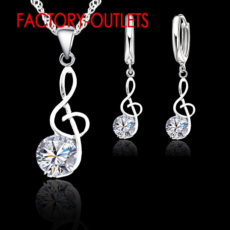 925 Sterling Silver Bridal Jewelry Sets Jewelry Romantic Style Round CZ Crystal Women Girls Engagement Anniversary