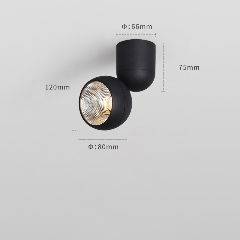 Saiyo Led Spotlight Opbouw 355 Graden Verstelbare Hoek Spot Lichten Draaibare Cri 90 Plafondlamp Voor Woonkamer Winkel: S / Roze