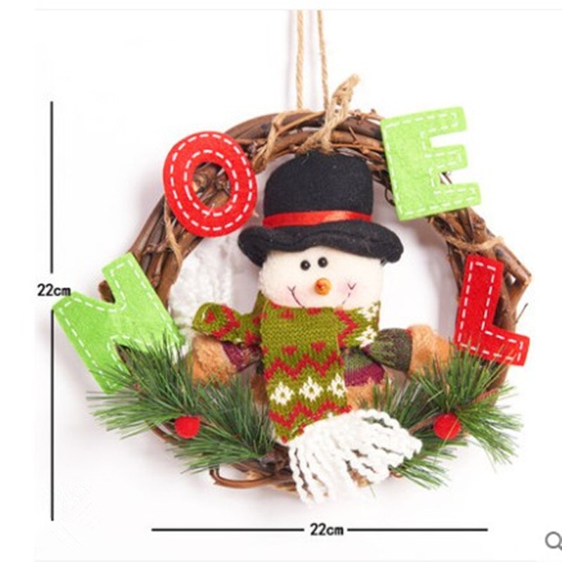 Garlands hanging decorations on the door decoration Christmas scene layout: Light Pink