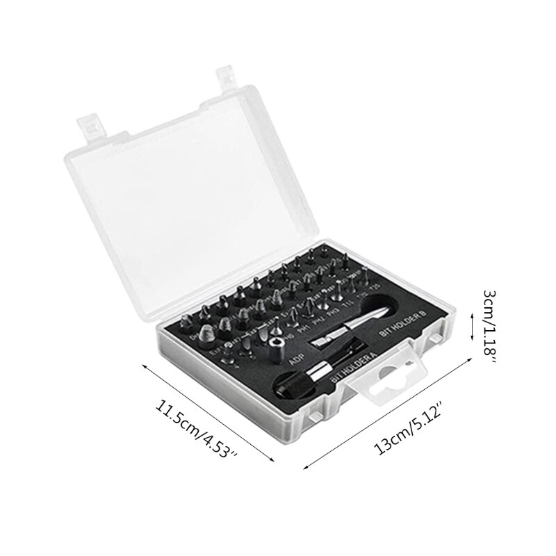 33 Pieces Damaged Screw Extractor Set Multi-Purpose Easy Out Bolt Stripped Screws Remover Kit Tool HSS Bolt Extractor