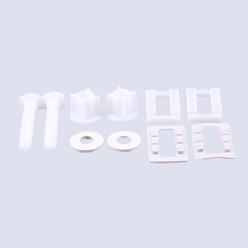 White Plastic Toilet Seat Hinge Bolts Screw Fixing Fitting Toilet Seats Parts Hinge Blind Hole Nut Screws Bathroom Accessories