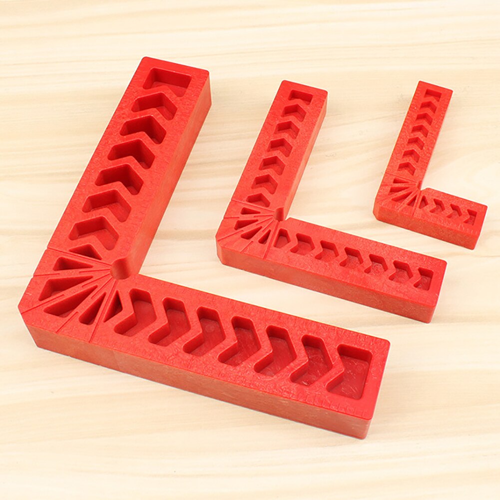 90 Degree Red Right Angle Auxiliary Locator 3/4/6 inch Woodworking tools plastic square angle Ruler Holder