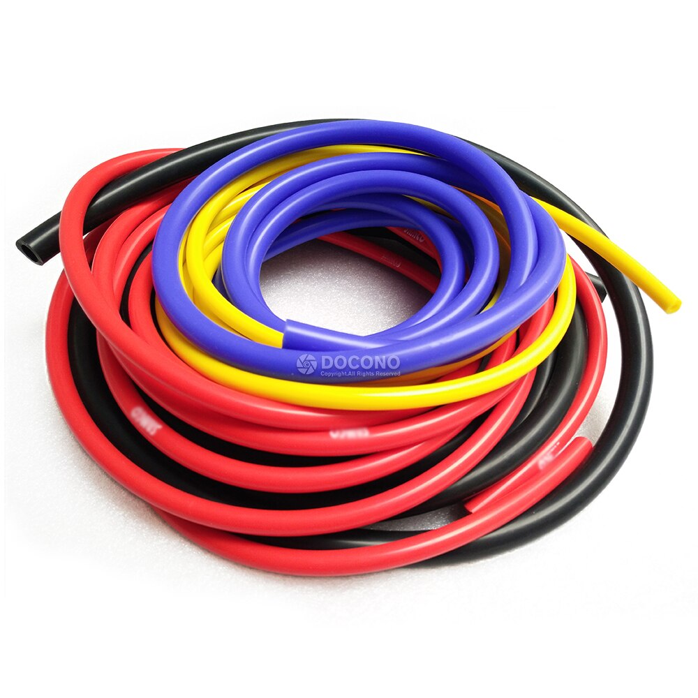 universel 5 mètres 3mm/4mm/6mm/8mm Silicone Tube à vide tuyau Silicone Tube bleu rouge jaune accessoires de voiture