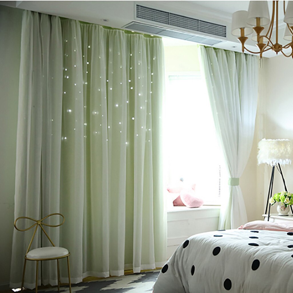 1 Pcs Pure Kleur Tulle Deur Gordijn Drape Panel Sheer Sjaal Valletjes Transparante Tule Gordijnen Venster Pure Voor Slaapkamer