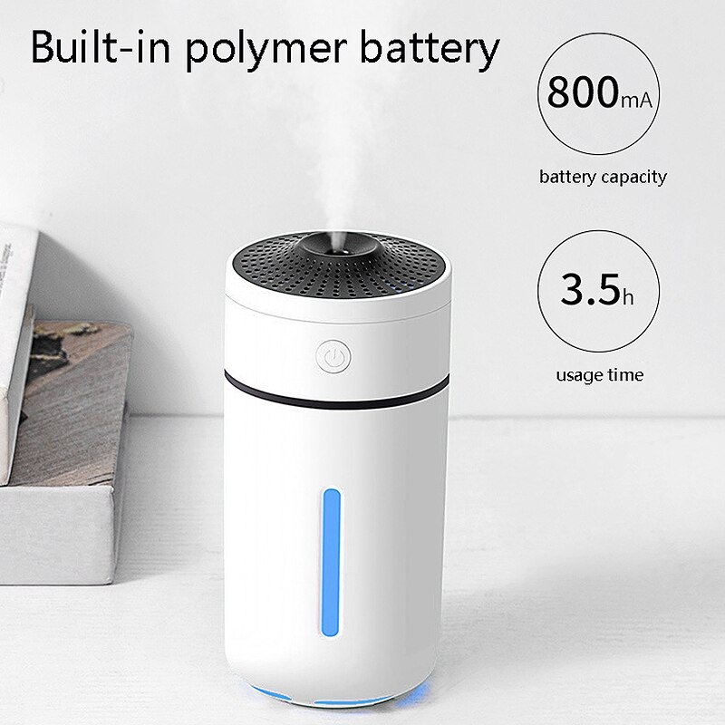 Humidifier Air Purifier Ultrasonic Nebulizer Aroma Diffuser Cool Ambient Lamp 230ML