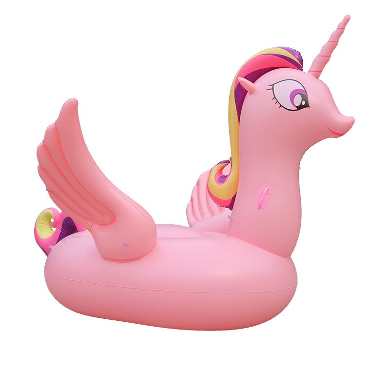 275cm Swimming Pool Float Giant Inflatable Pink Wing Unicorn In Water Floating Row Air Mattresses Swim Rings Water Toy