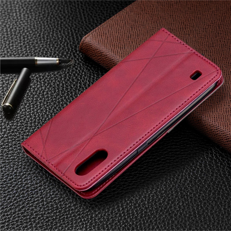 Magnete attirare per il caso di Samsung Galaxy A01 UNA 01 A015F SM-A015F SM-A015G SM-A015M copertura per Samsung A21 SM-A215F/DS in pelle coque