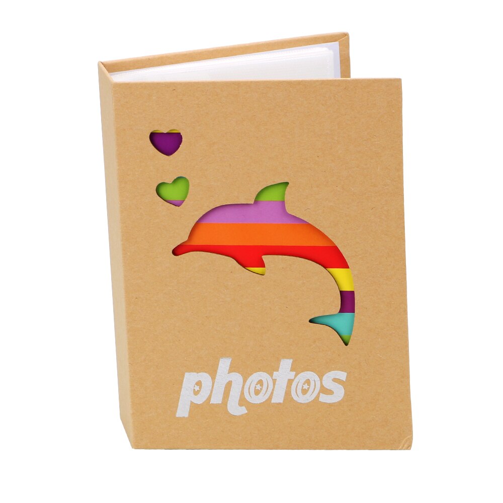 Mini álbum de fotos de 6 pulgadas con 100 bolsillos, ahorro de imagen, almacenamiento de fotos instantáneas, para álbum de fotos: Dolphin