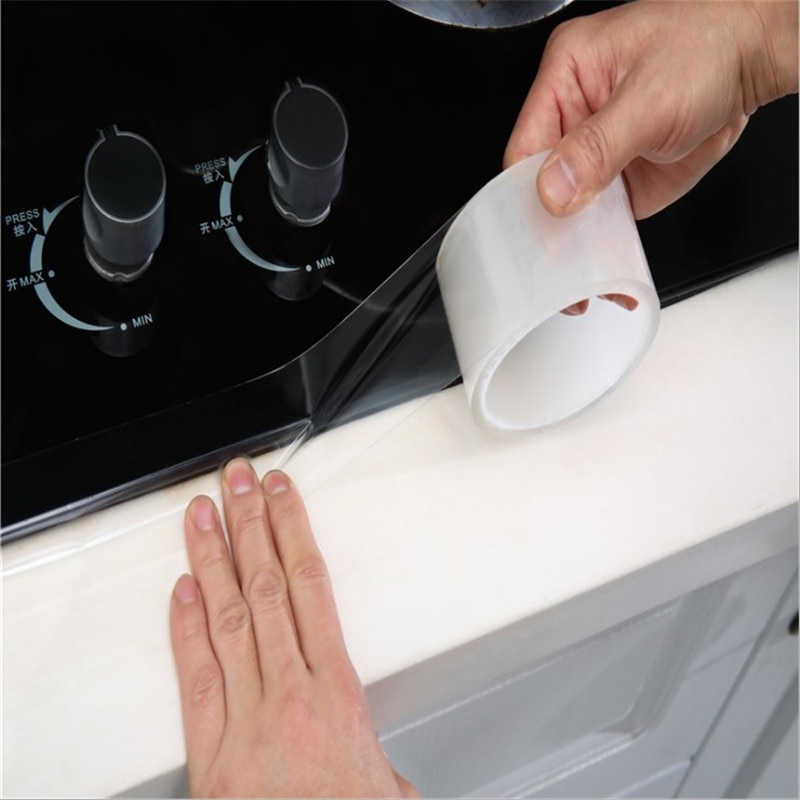 Wall Corner Line Sticker Ceramic Sticker PVC Waterproof Kitchen Tape Bathroom Accessories Self Adhesive Transparent Stickers