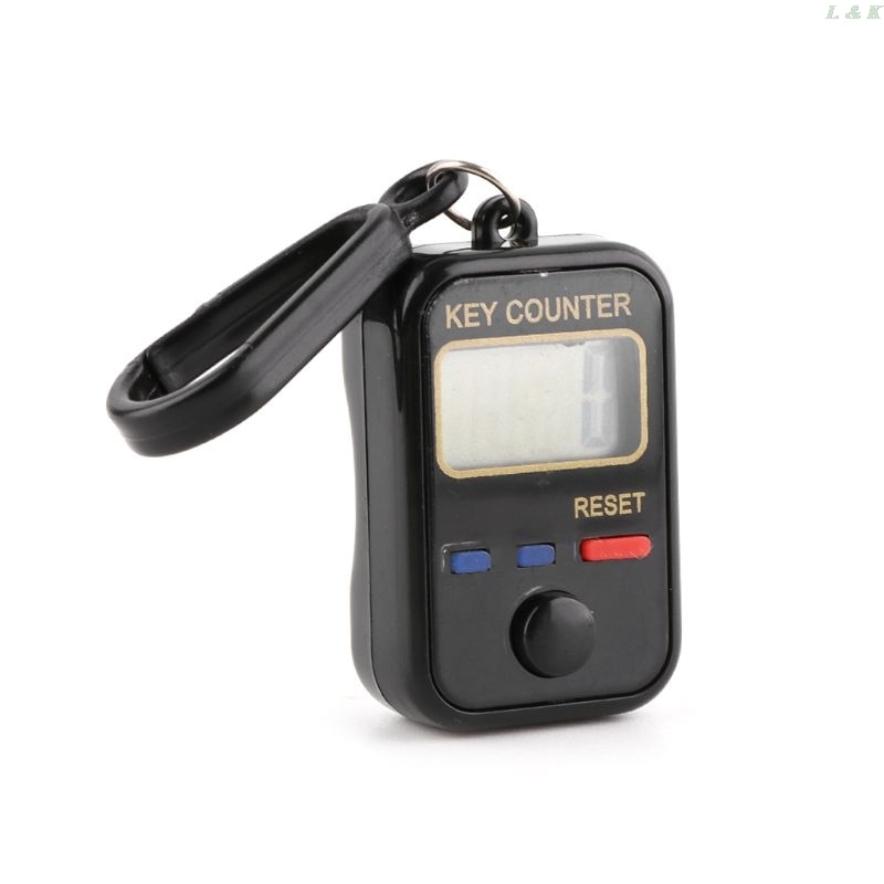 LCD Digit Electronic Tally Counter 0-99999 Keychain Finger Counter For Sewing Knitting Weave Tool