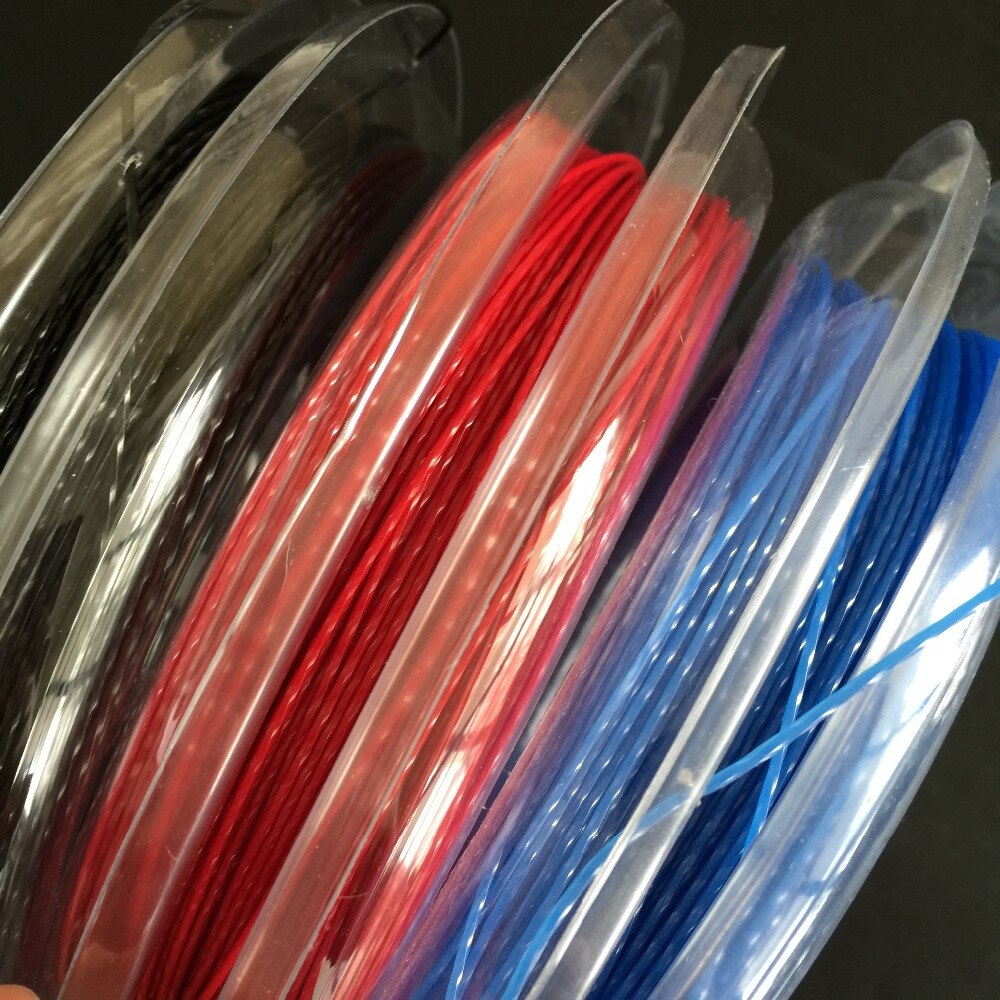 Carrete POWERTI de gran rendimiento, HEXASPIN TWIST 1,23mm, cuerda de raqueta de tenis 200M, carrete grande