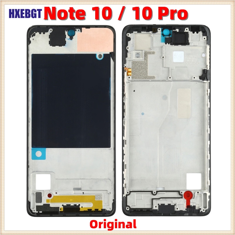 Original For Xiaomi Redmi Note 10 , 10 Pro LCD Front Housing Middle Frame Bezel Chassis Shell Smartphone Repair Parts