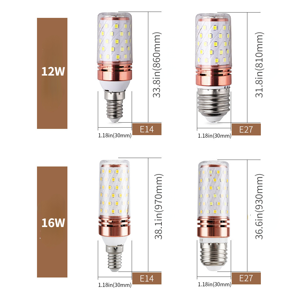 Superheldere Led Lamp Spaarlamp E14 Kleine Schroef E27 Maïslamp Huishoudelijke Verlichting Drie Kleuren Dimmen Volledig Spectrum 220V