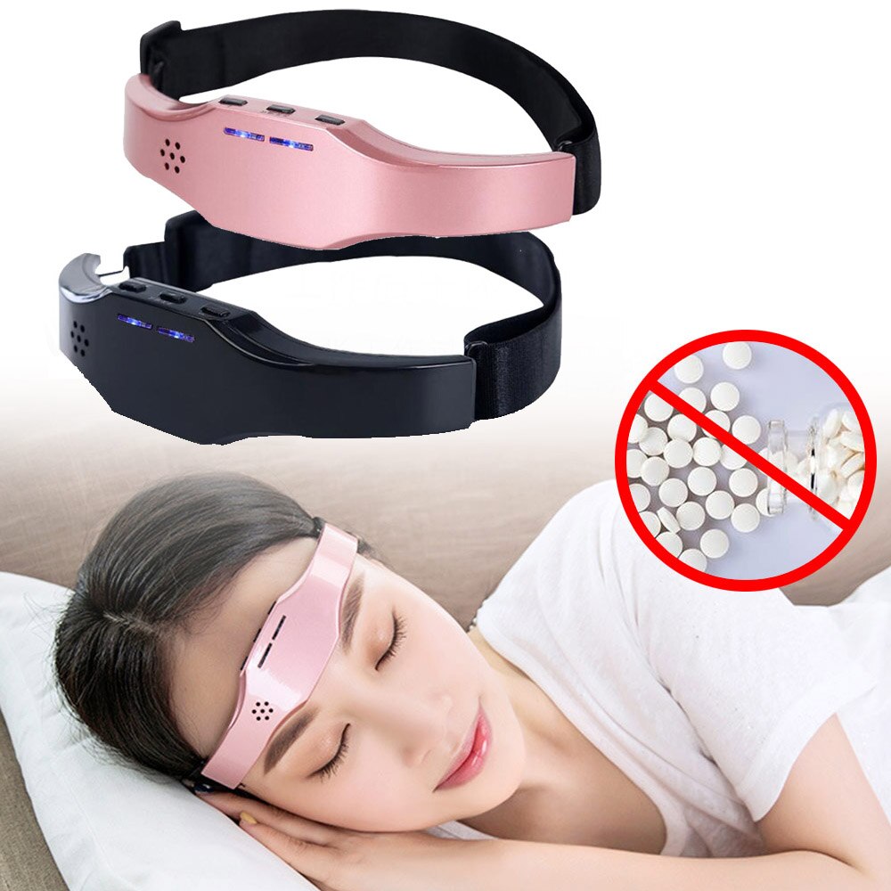 Elektrische Head Massager Slaap Monitor Migraine Relief Massager Slapeloosheid Therapie Release Stress Slaap Therapie Apparaat Slapen Aid