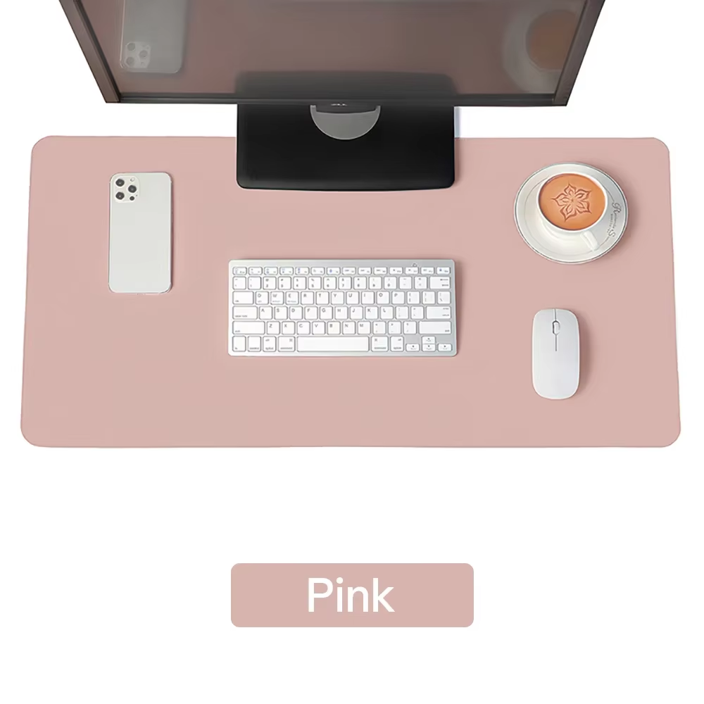 Large Size Office Computer Desk Protector Mat PU Leather Waterproof Non Slip Mouse Pad Desktop Keyboard Desk Pad Gaming Mousepad