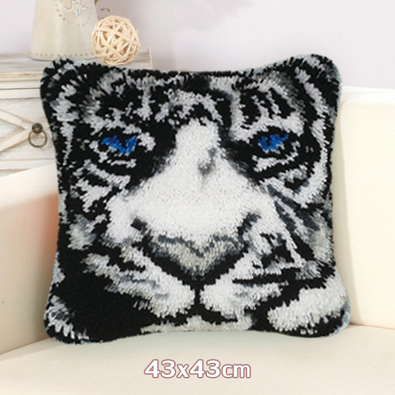 Do It Yourself Latch Hook Kits Diy Smyrna Birthday Knooppakket Latch Hook Pillow Cross Pillows Embroidery Pillows: BZ368 43x43cm