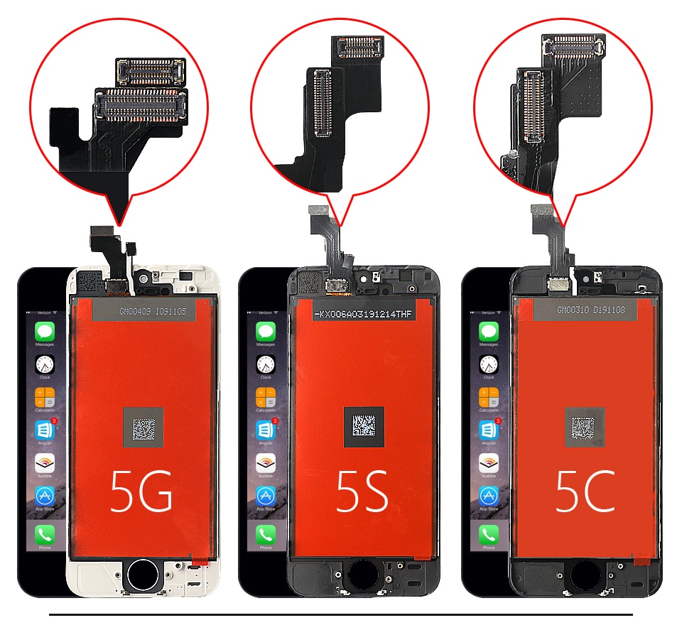 Grade AAAA+++ LCD Display For iPhone 5 5G 5S 5C SE Touch Screen Digitizer Assembly. No Dead Pixel+ with