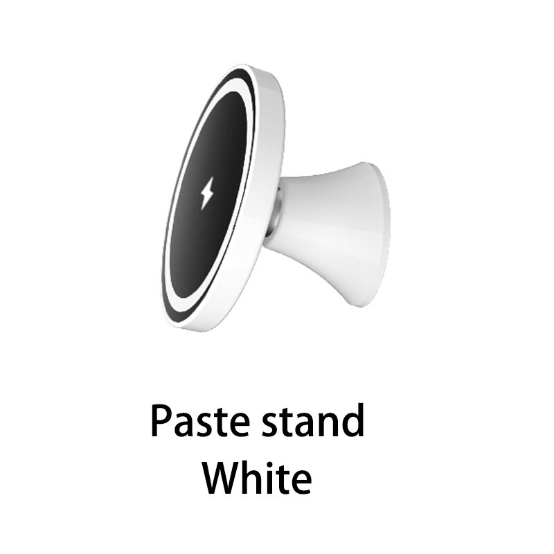 Magnetic wireless car charger mount for iphone 12 mini pro max, macsafe 15w max fast charging air vent mount, mini car phone holder: White paste