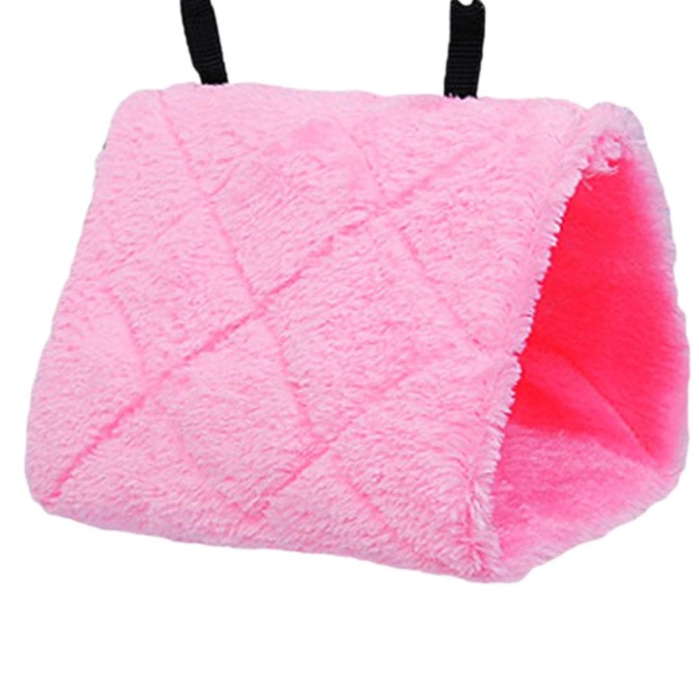 Mode Pluche Vogel Opknoping Cave Kooi Papegaai Nest Hangmat Opknoping Kooi Warme Winter Vogels Kooi Bed Speelgoed Hamster Huis: Roze
