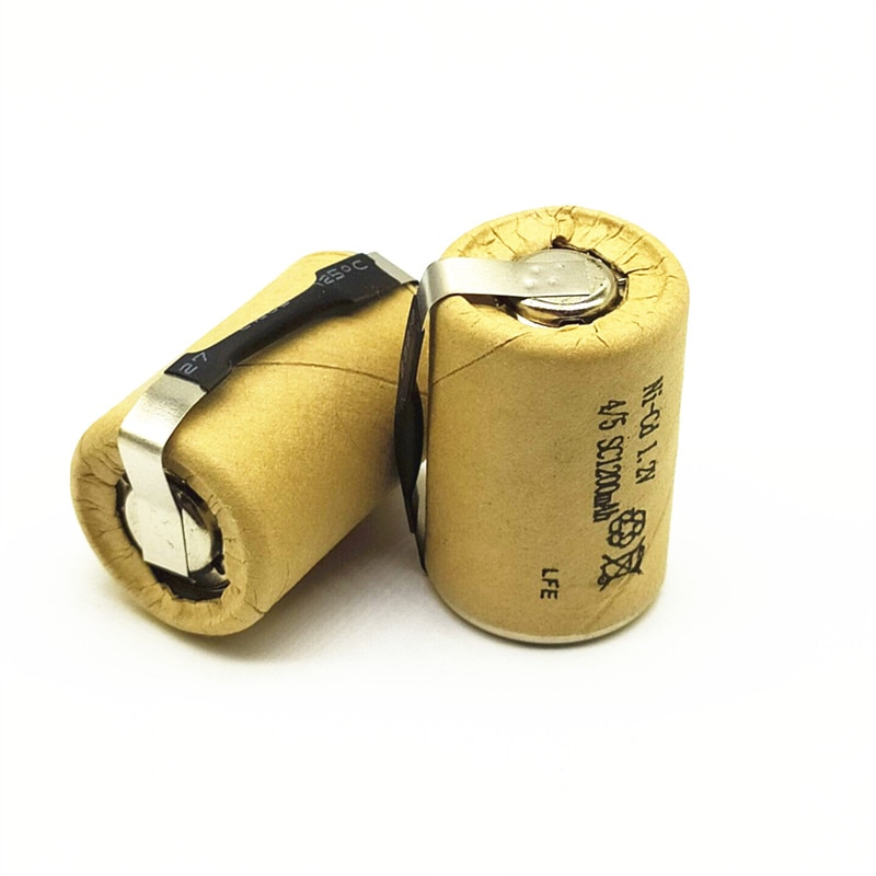 10/lot battery rechargeable battery sub battery 4/5 SC Ni-Cd battery 1.2 v with tab 1200 mAh for Electric tool