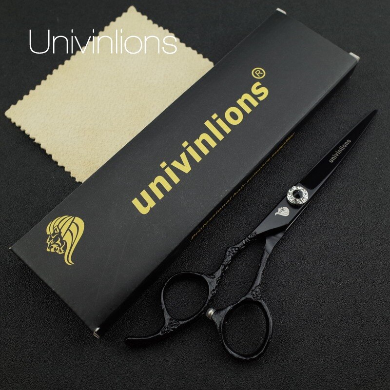 6 &quot;barbiere nero mancino parrucchiere forbici forbici mano sinistra forbici dei capelli per lefty forbici per mancini cesoie lefty cesoie: 1 cutting scissor