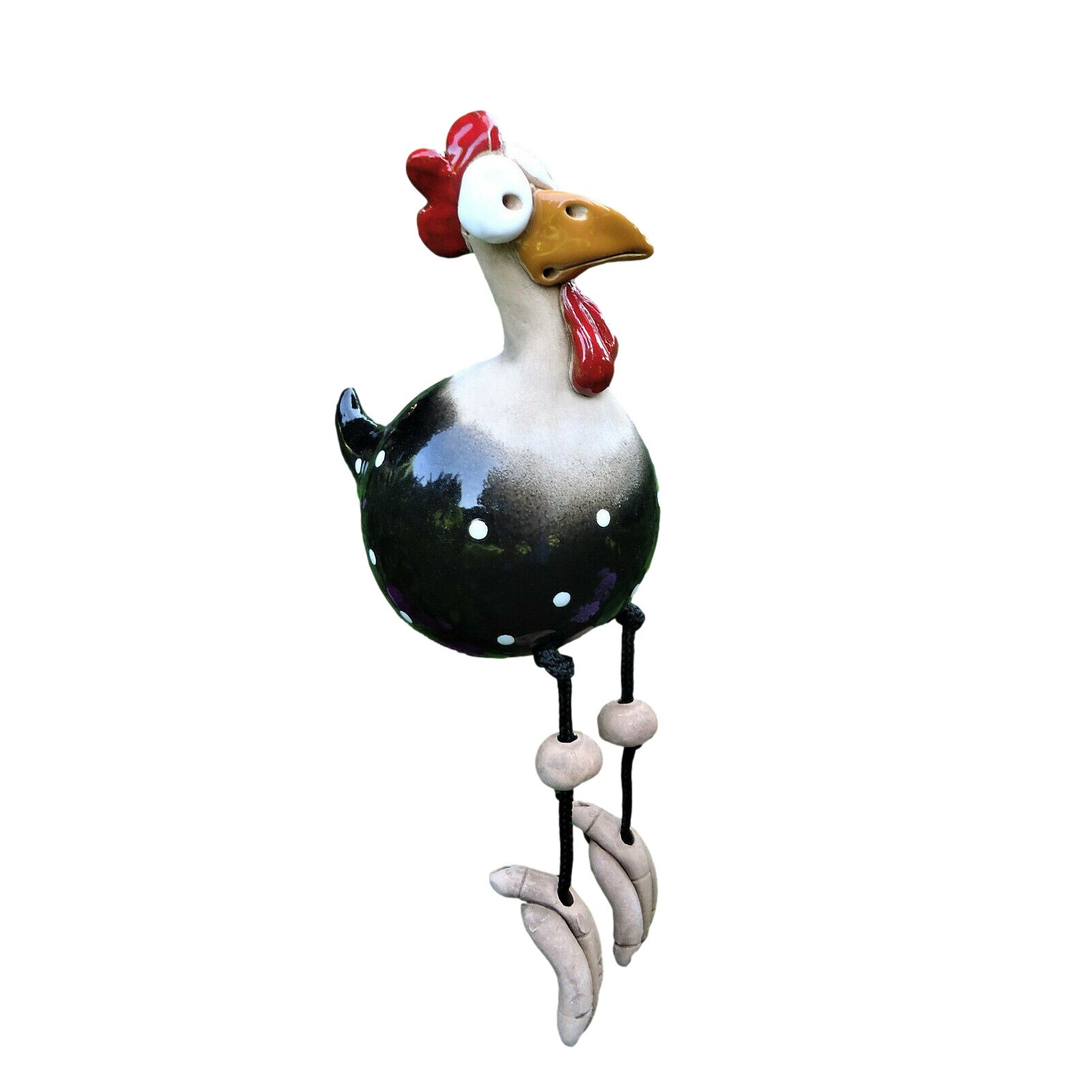 Bouchon de jardin de poulet 40 @, décor , poule coq poules bord d'oiseau, siège, intérieur et extérieur, accessoires de décoration de jardin d'art amusant: BK