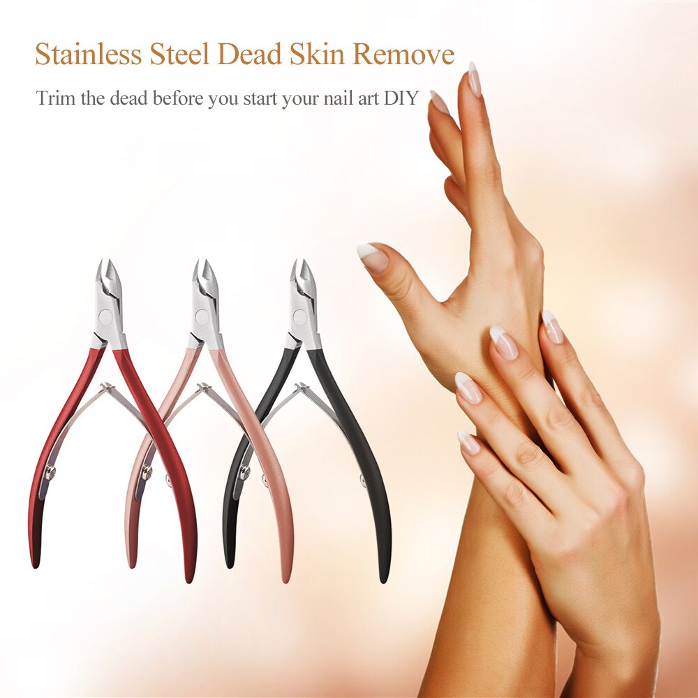 Negleklipper i rustfrit stål fjerner død hud negletang til neglebånd saks neglekunstværktøj til manicureklippere og trimmere
