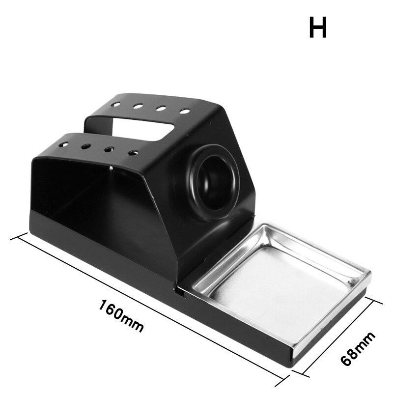 Electric Soldering Iron Stand Full Metal Holder Multifunction Soldering Iron Stand High Temperature Resistant Welding Tin Tools: H