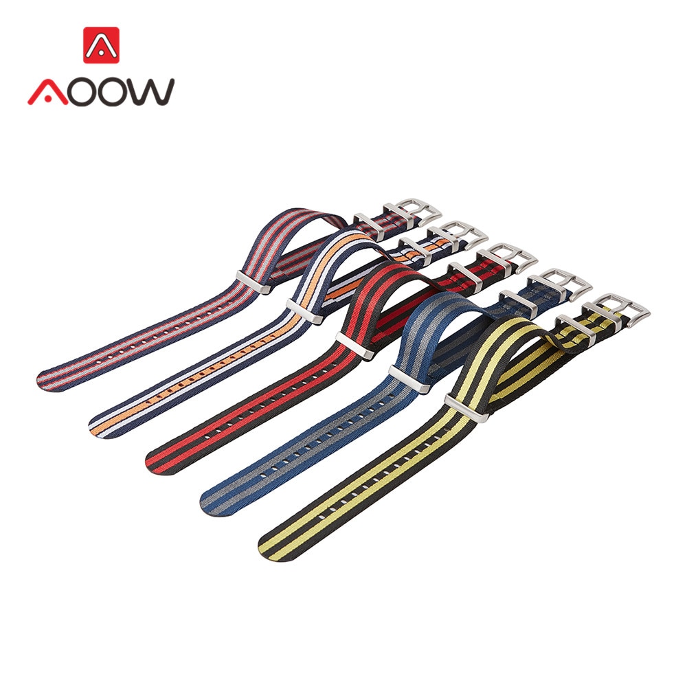 Heavy duty nylon nato horlogeband 20mm 22mm zulu band roestvrijstalen gesp heren vervangende armband horloge accessoires